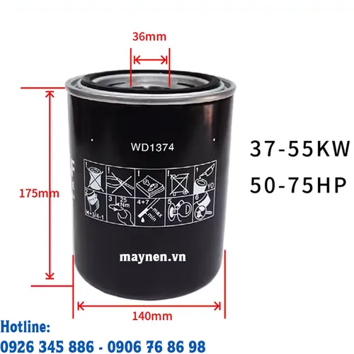 Lọc dầu máy nén khí WD1374