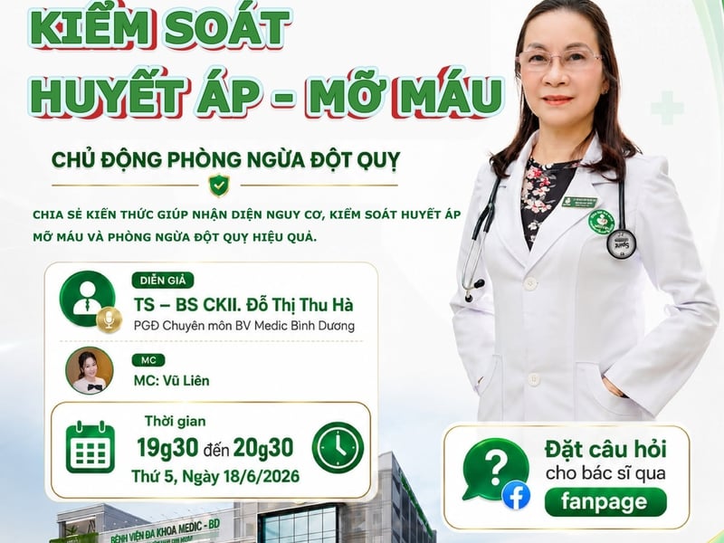 Livestream: KIỂM SOÁT HUYẾT ÁP, MỠ MÁU PHÒNG NGỪA ĐỘT QUỴ