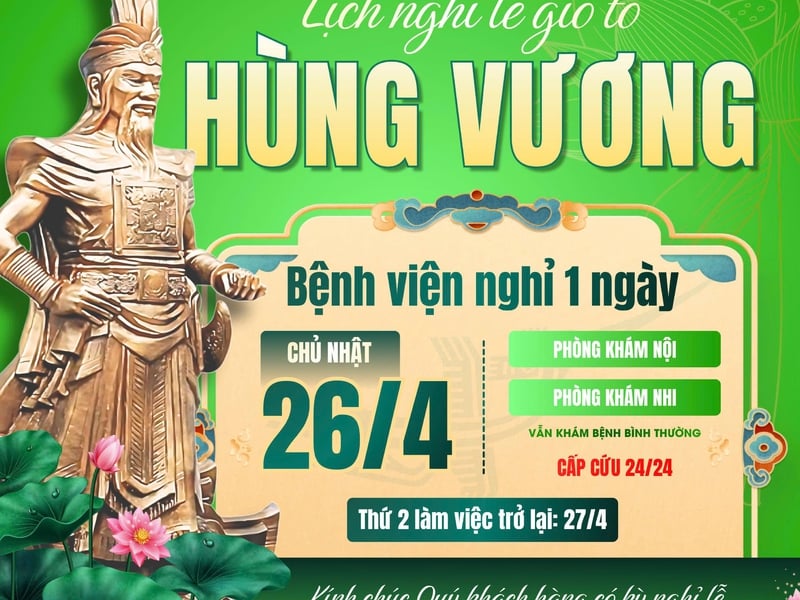 THÔNG BÁO LỊCH NGHỈ LỄ Giỗ Tổ Hùng Vương