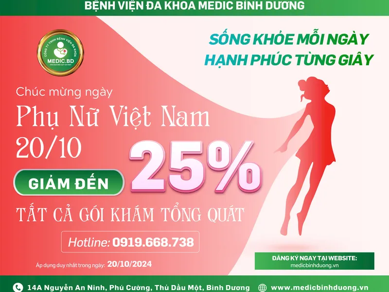 ƯU ĐÃI LÊN ĐẾN 25% GÓI KHÁM TỔNG QUÁT TOÀN DIỆN