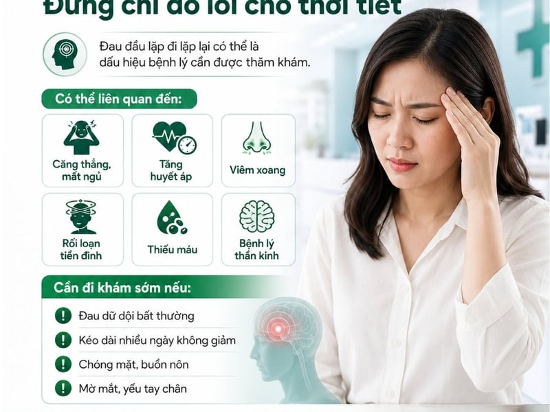 ĐAU ĐẦU KÉO DÀI: ĐỪNG CHỈ ĐỔ LỖI CHO THỜI TIẾT