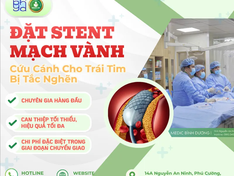 ĐẶT STENT MẠCH VÀNH – GIẢI PHÁP HIỆU QUẢ CHO BỆNH TIM MẠCH TẠI MEDIC BÌNH DƯƠNG
