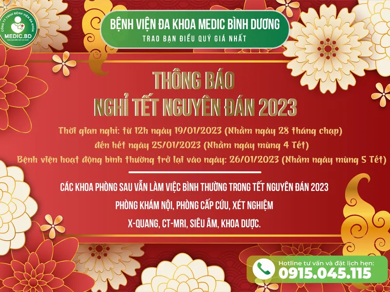 THÔNG BÁO: NGHỈ TẾT NGUYÊN ĐÁN 2023