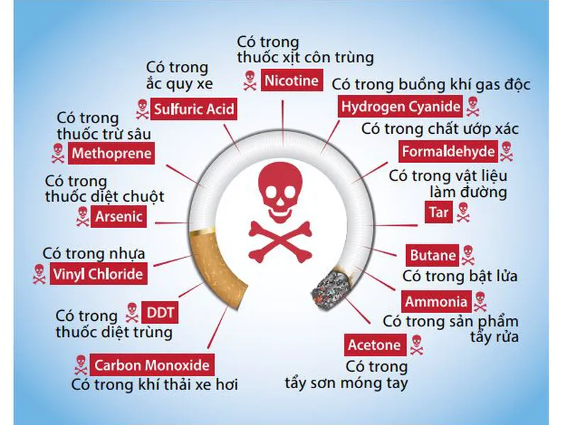 TÁC HẠI CỦA THUỐC LÁ ĐẾN SỨC KHỎE CON NGƯỜI