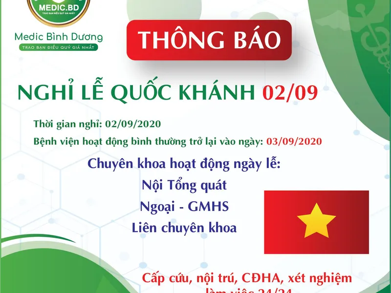 THÔNG BÁO NGHỈ LỄ QUỐC KHÁNH 02/09