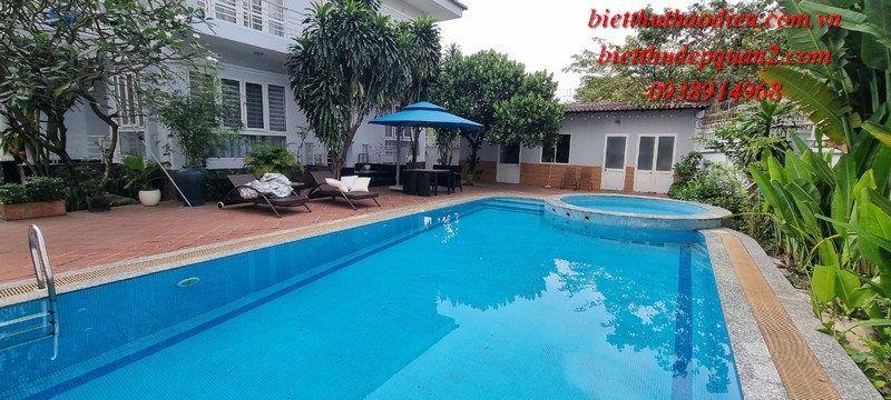 Hồ bơi sân vườn biệt thự thảo điền Hồ bơi sân vườn biệt thự thảo điền
