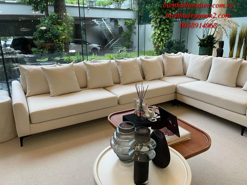 Phòng khách biệt thự view sông Phòng khách biệt thự view sông