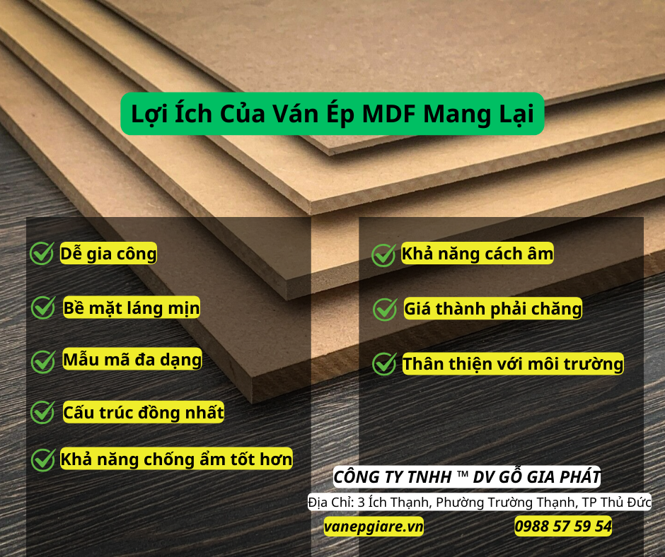 Lợi Ích Của Ván Ép MDF Mang Lại