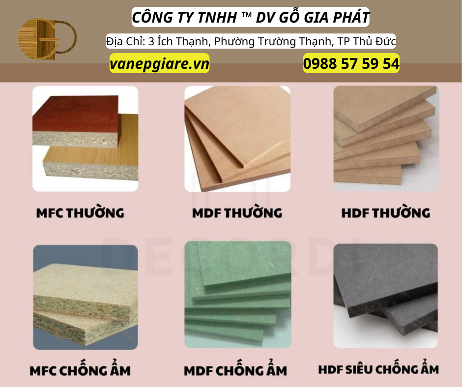 Phân Loại Ván Ép MDF Phổ Biến Hiện Nay