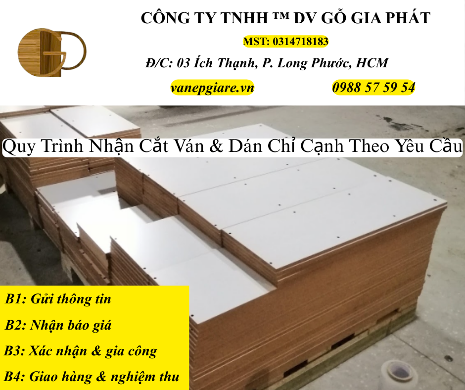 Quy Trình Nhận Cắt Ván Và Dán Chỉ Cạnh Theo Yêu Cầu
