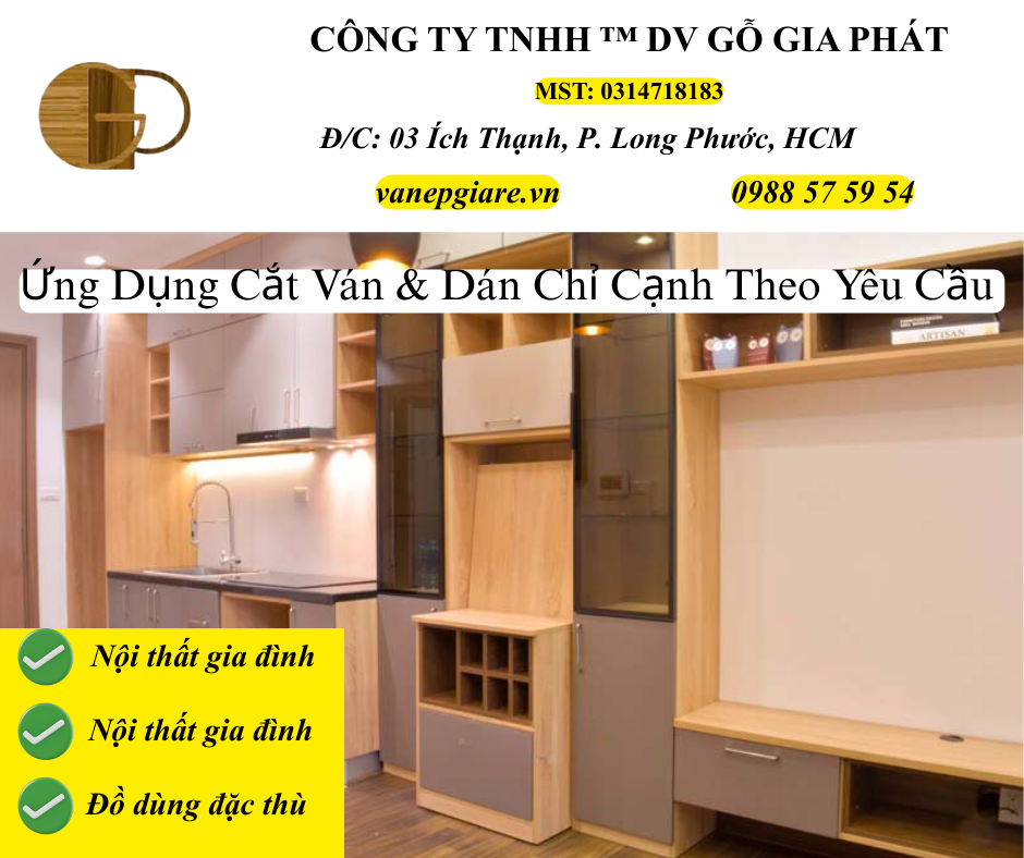 Ứng Dụng Của Cắt Ván Và Dán Chỉ Cạnh Theo Yêu Cầu