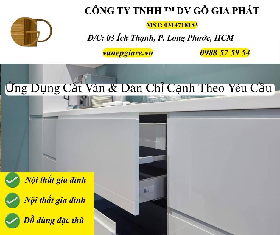 Ứng Dụng Của Cắt Ván Và Dán Chỉ Cạnh Theo Yêu Cầu