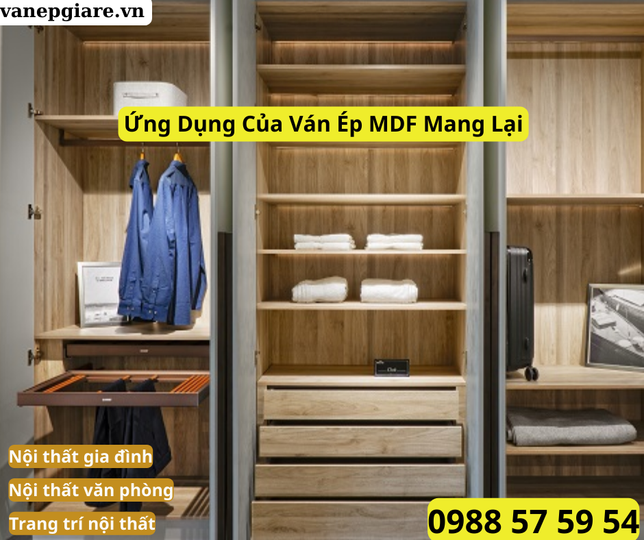Ứng Dụng Của Ván Ép MDF Trong Ngành Nội Thất