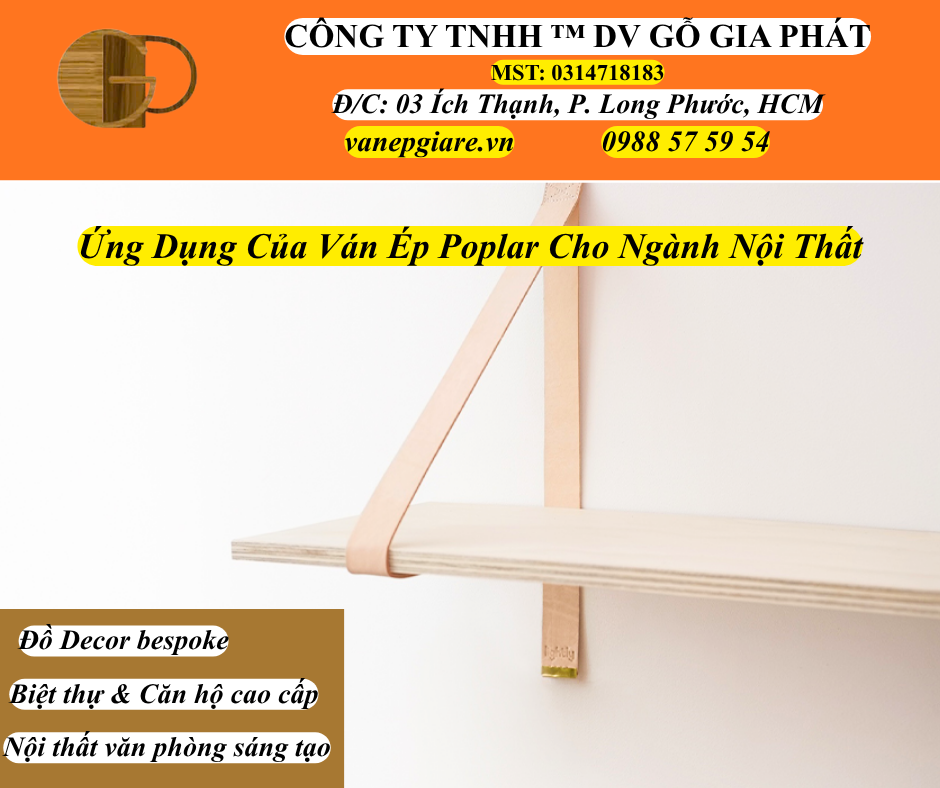 Ứng Dụng Của Ván Ép Poplar Trong Ngành Nội Thất