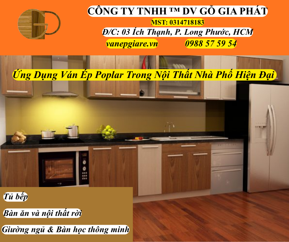 Ứng Dụng Của Ván Ép Poplar Trong Nội Thất Nhà Phố Hiện Đại