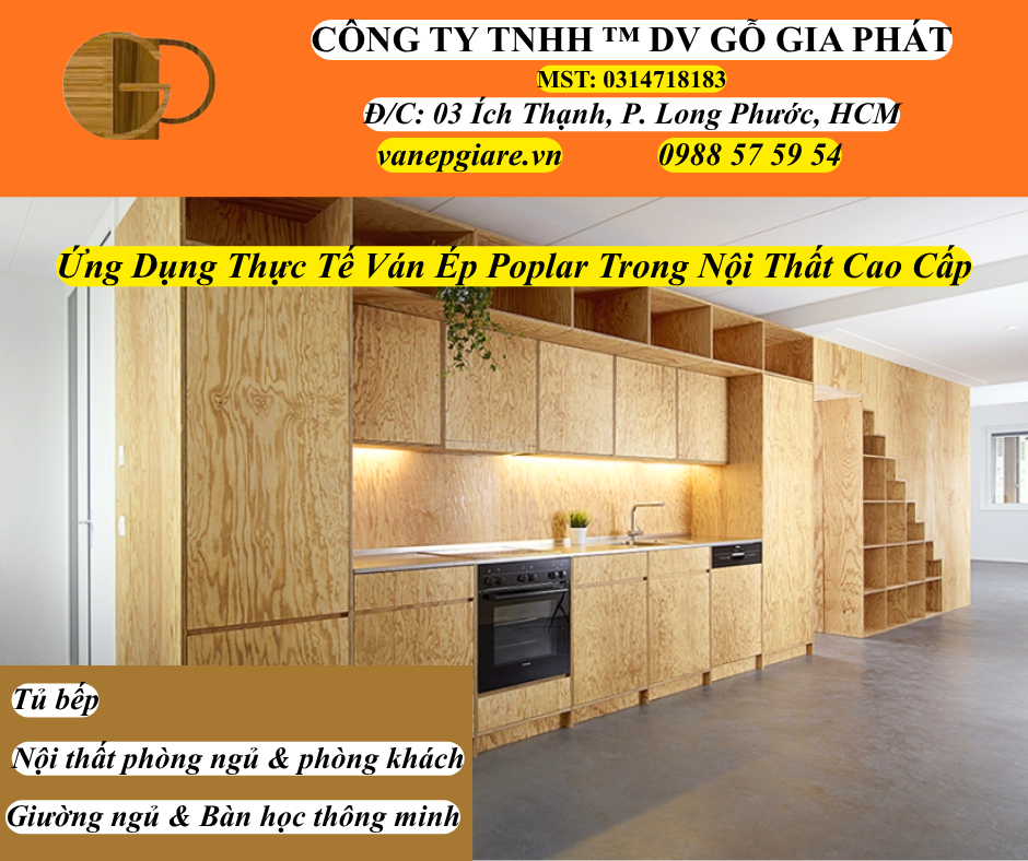 Ứng Dụng Thực Tế Của Ván Ép POPLAR Trong Nội Thất Cao Cấp