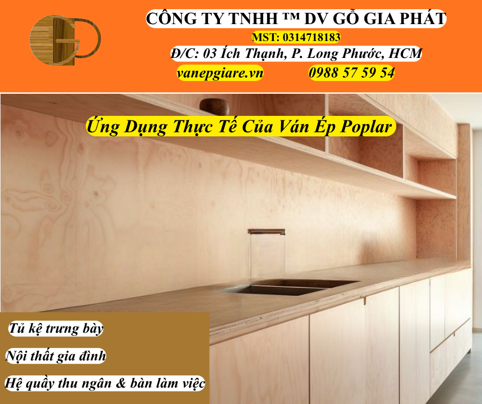 Ứng Dụng Thực Tế Của Ván Ép Poplar Trong Ngành Nội Thất