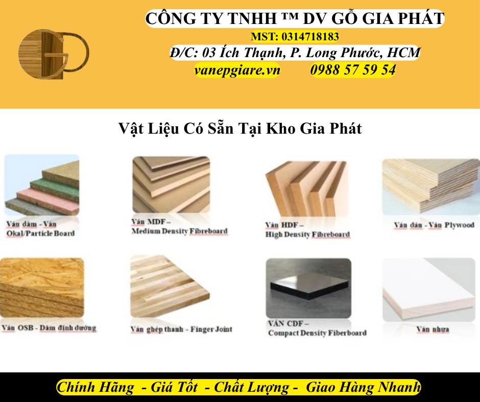 Vật Liệu Có Sẵn Tại Kho Gia Phát