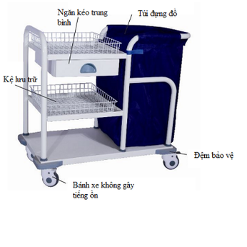 Xe đẩy đồ giặt ủi y tế LCT-100561J