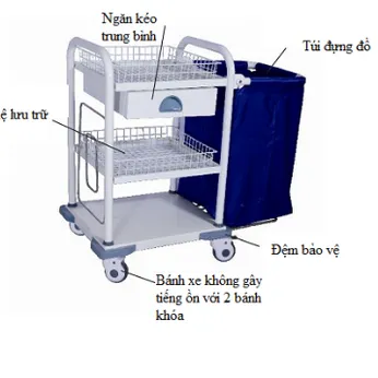 Xe đẩy đồ giặt ủi y tế LCT-988561J