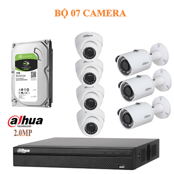 Trọn Bộ 07 Camera Dahua 2.0MP
