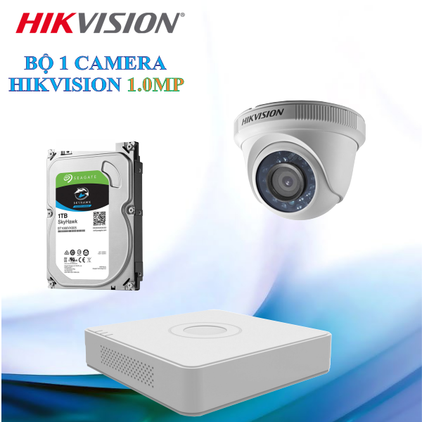 Trọn Bộ 01 Camera Hikvision 1.0MP Chính Hãng