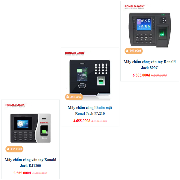 Lắp đặt máy chấm công cho cửa hàng tại Hà Nội