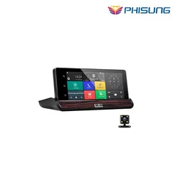 Camera Phisung V50 7 Touch Android 3G Gương Chiếu Hậu DVR GPS WIFI car video recorder auto dash máy ảnh FHD 1080 P Dual Camera ROM 16 GB