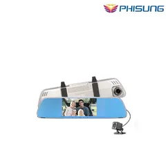 Camera Phisung V25 Dual Lens Camera Gương DVR Xe FHD 1080 P G-Sensor Phát Hiện Chuyển Động Xe gương xe + video camera recorder