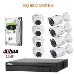 Trọn Bộ 08 Camera Dahua 2.0MP