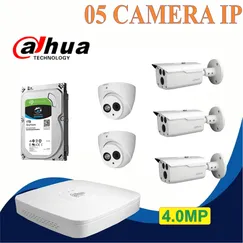 Trọn bộ 05 camera Dahua 4.0mp Chính Hãng