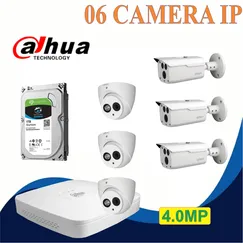 Trọn bộ 06 camera Dahua 4.0mp Chính Hãng