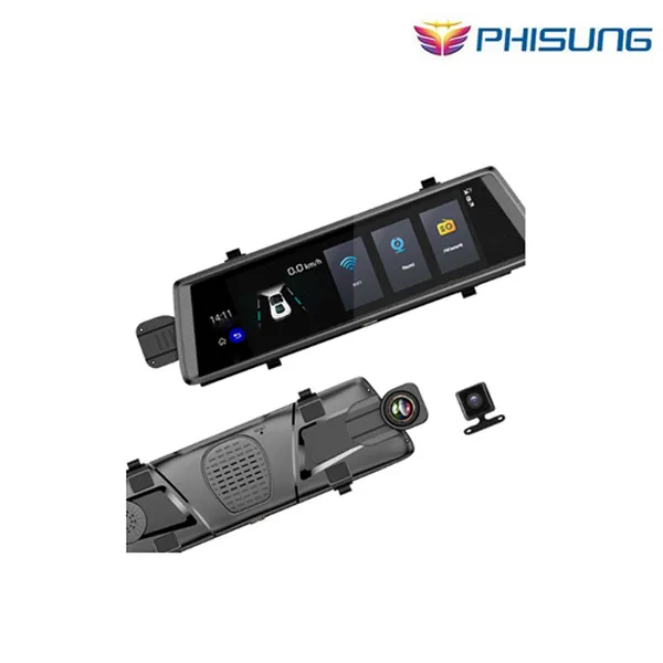 Camera Phisung V6 màn hình cảm ứng 10'' Android 5.0 GPS Navigators FHD 1080 P gương ghi video dvr + WIFI 3G