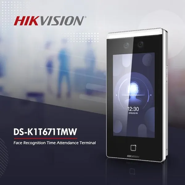 Máy Chấm Công Nhận Diện Khuôn Mặt Hikvision DS-K1T671TMW