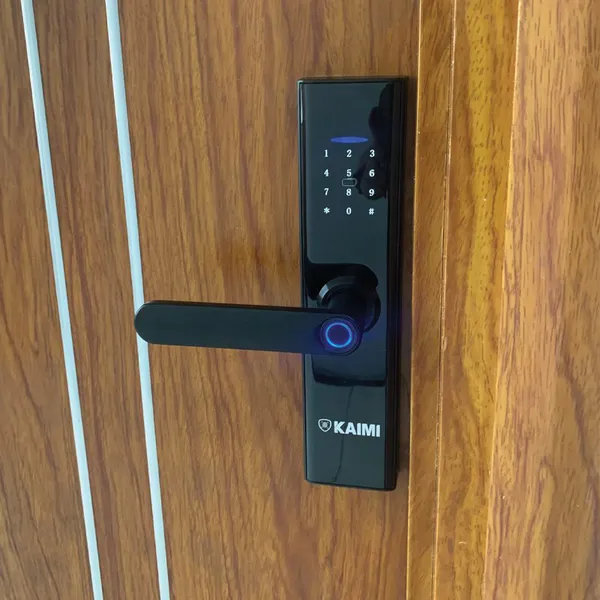 Khóa Cửa Vân Tay Kaimi S12 – Viền Đen