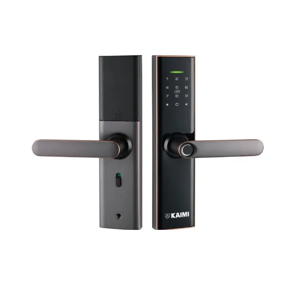 Khóa Cửa Vân Tay Kaimi S12 - Viền Đồng