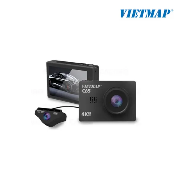 Camera hành trình ô tô Vietmap C65 ghi hình trước và trong xe Ultra HD 4K