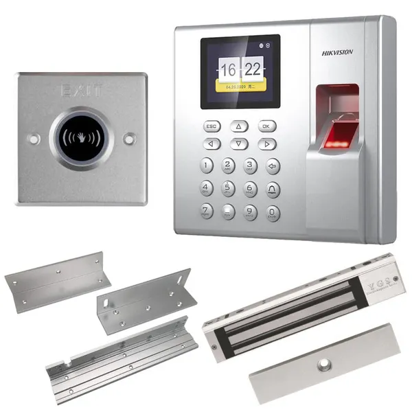 Combo máy chấm công vân tay khóa cửa Hikvision DS-K1T8003F