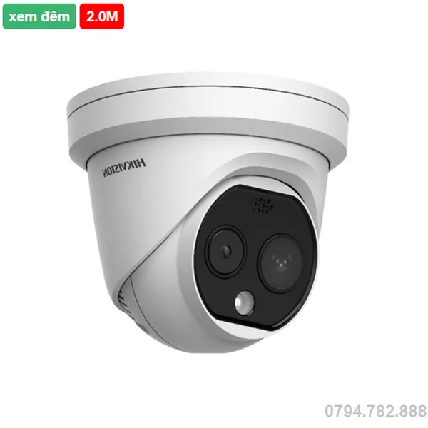 Camera IP Dome đo thân nhiệt HIKVISION DS-2TD1217B-6/PA(B)