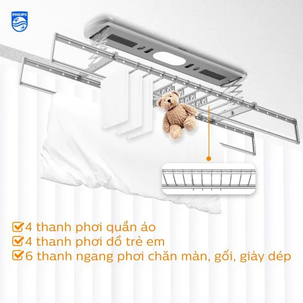 Giàn Phơi Thông Minh Cao Cấp Philips SDR703-YBW