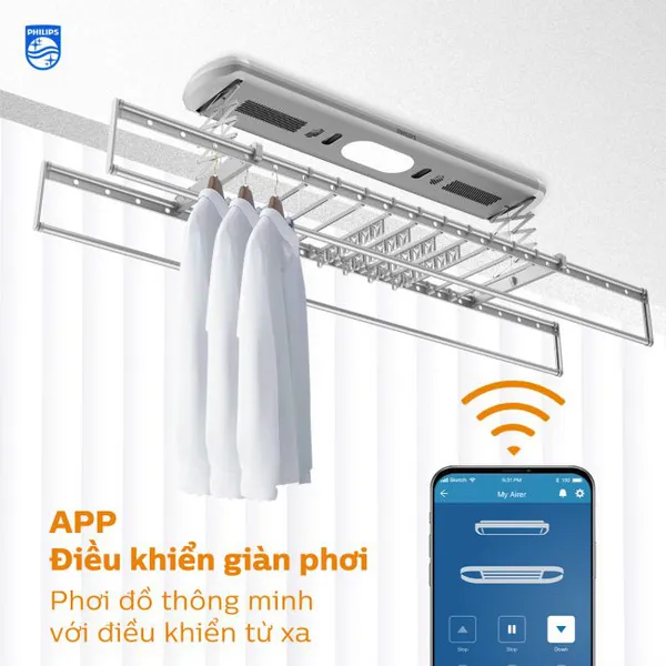 Giàn Phơi Thông Minh Cao Cấp Philips SDR703-YBW