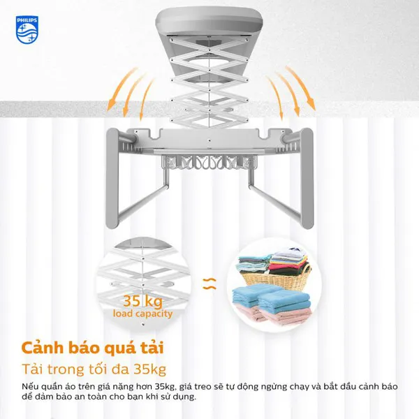 Giàn Phơi Thông Minh Cao Cấp Philips SDR703-YBW