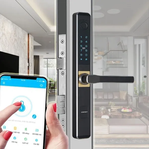 Khóa Vân Tay Cửa Nhôm Capsule D2