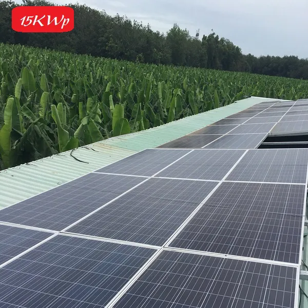 Lắp điện năng lượng mặt trời 15KW (Hòa lưới bám tải)