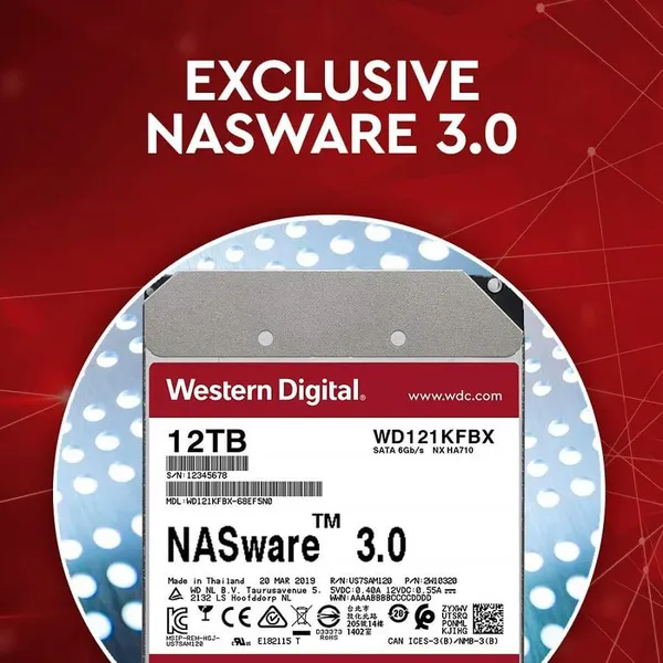 Ổ cứng HDD WD Red Pro 12TB 3.5 inch SATA iii WD121KFBX