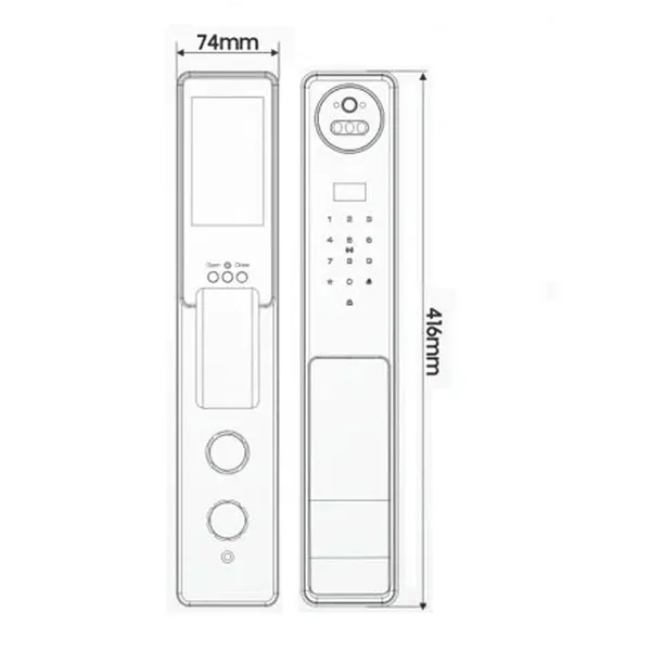 Khóa Cửa Nhận Diện Khuôn Mặt Kapler KL-810F FaceID