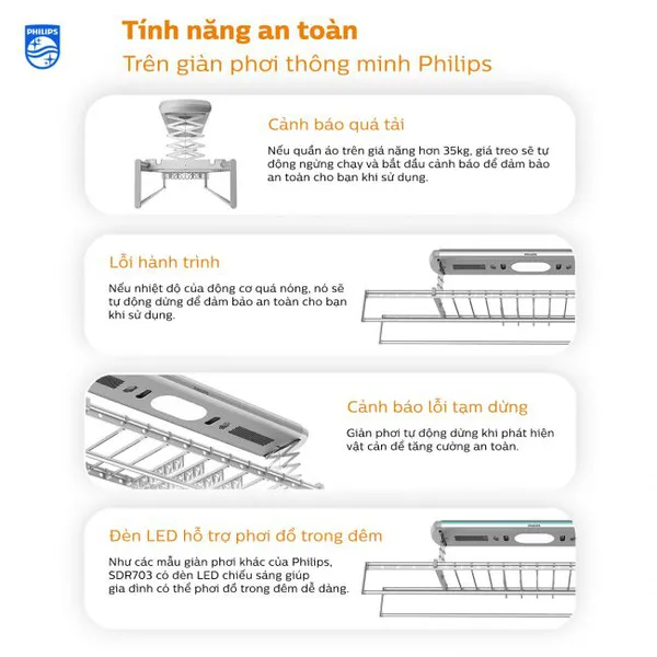 Giàn Phơi Thông Minh Philips SDR602