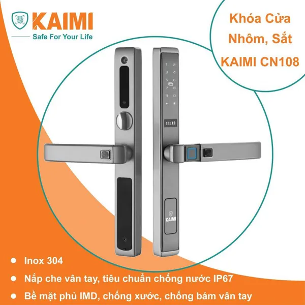 Khóa Vân Tay Cửa Nhôm Kaimi CN108