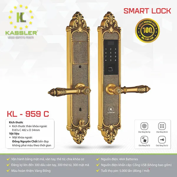 Khóa cửa vân tay Kassler KL-959C