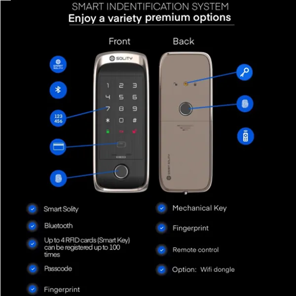 Khóa Cửa Vân Tay Solity GD-60B